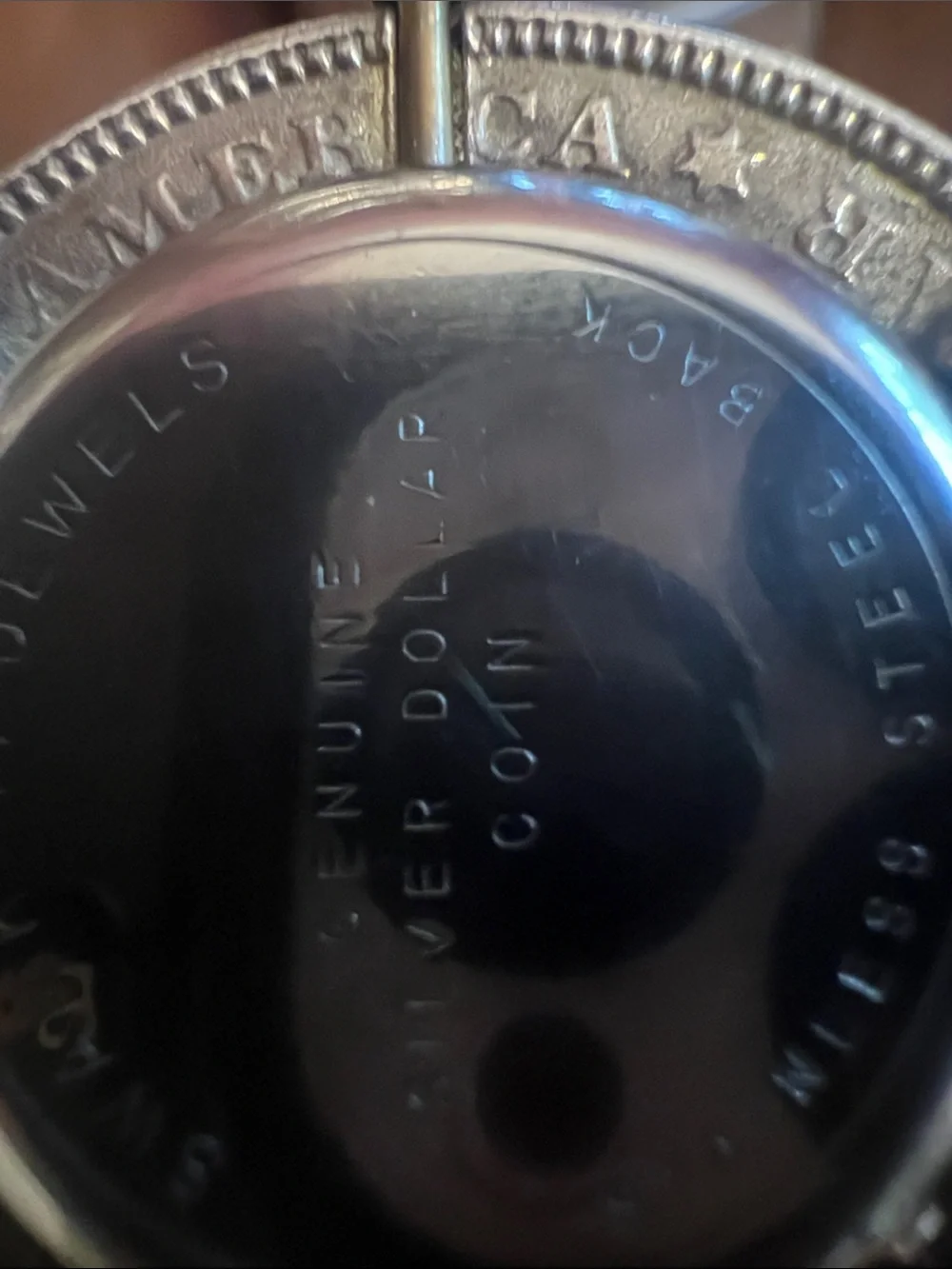 Silver Dollar custom watch w/ Sterling Silver and Turquoise Navajo Vintage Band